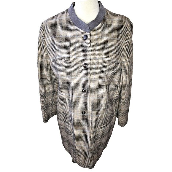 Harve Benard by Benard Holtzman Wool Plaid Womens Size 14 Lined Jacket Twead - Picture 2 of 11